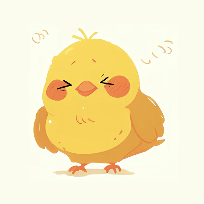Con gà chibi minh họa sinh động