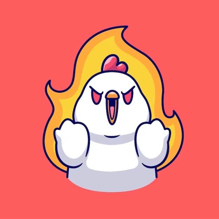 Con gà chibi xuất hiện trong tranh vẽ cute