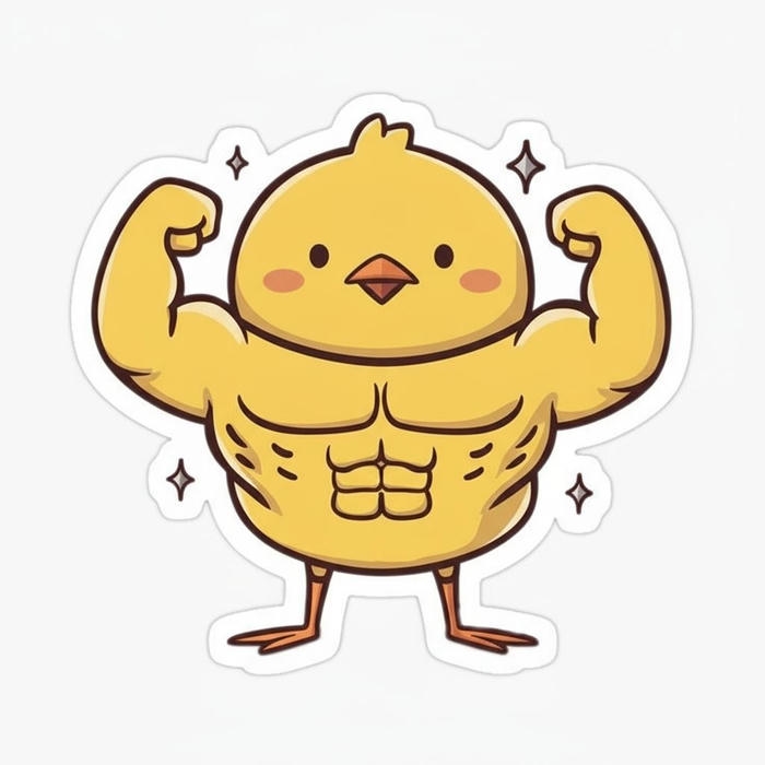 Gà chibi phù hợp làm hình minh họa nhỏ