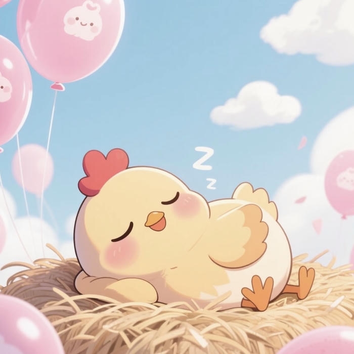 Gà chibi vẽ đơn giản nhưng bắt mắt