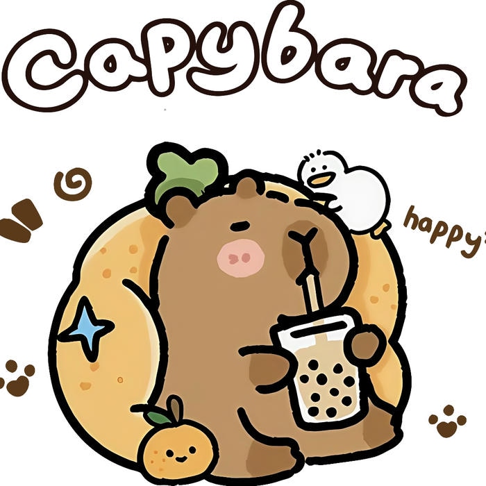 Hình ảnh capybara chibi mang cảm giác thân quen