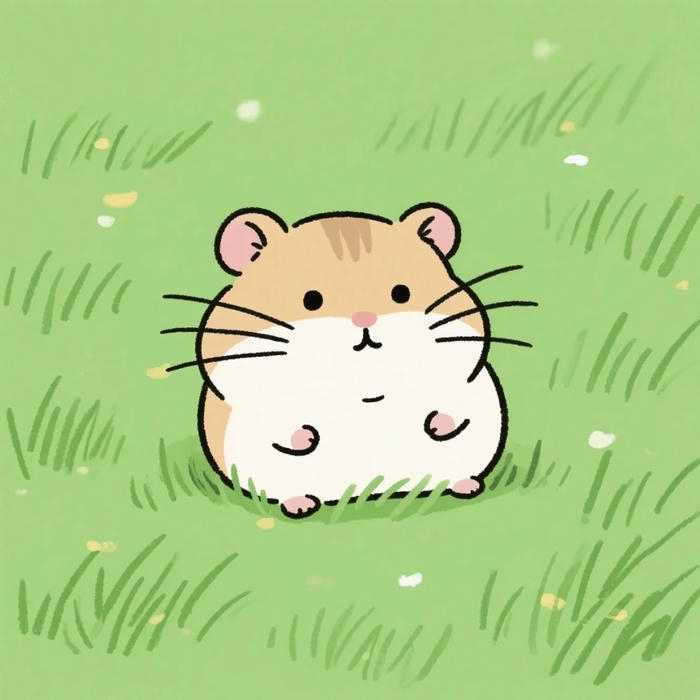 Hình ảnh chú hamster hoạt hình tròn trịa dễ thương