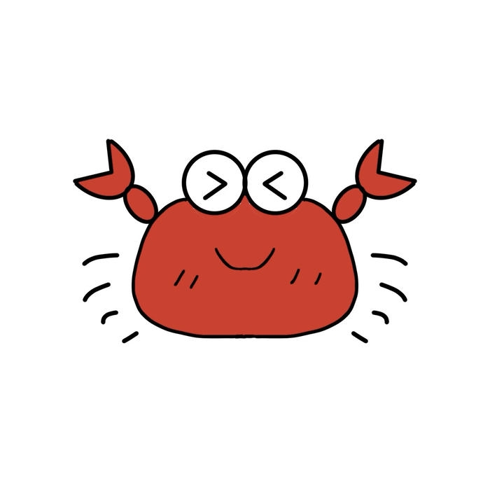 Hình ảnh cua chibi mang hơi hướng vui nhộn