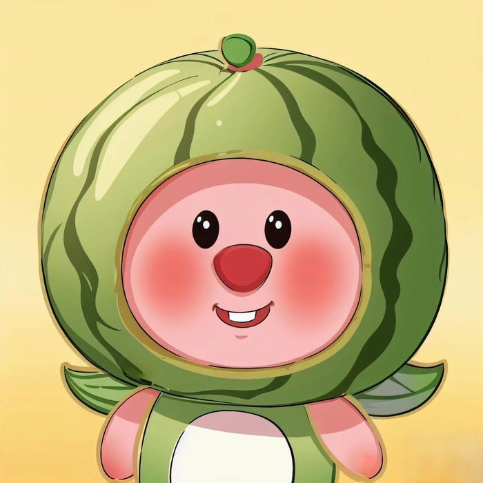 Hình ảnh dưa hấu chibi ngọt ngào dễ chịu