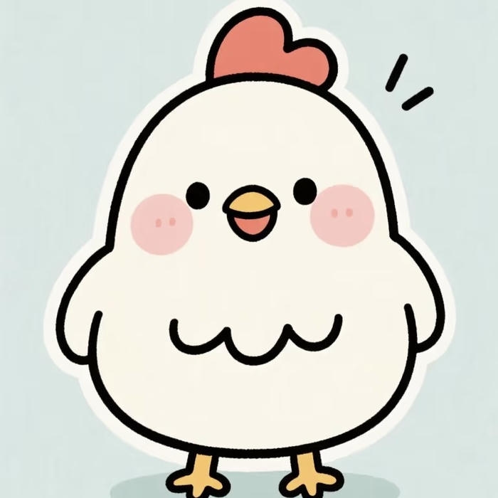Hình ảnh gà chibi mang nét vui tươi