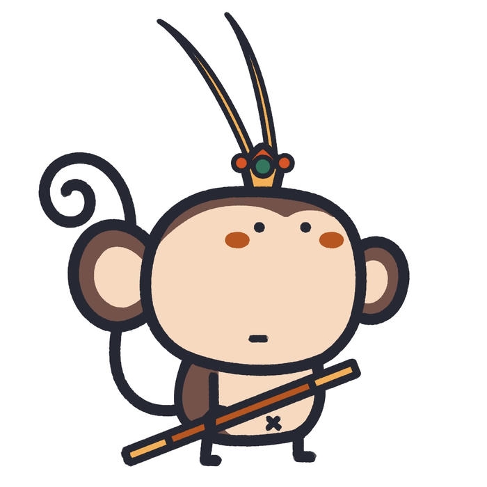 Hình ảnh khỉ chibi tạo cảm giác thân thiện gần gũi