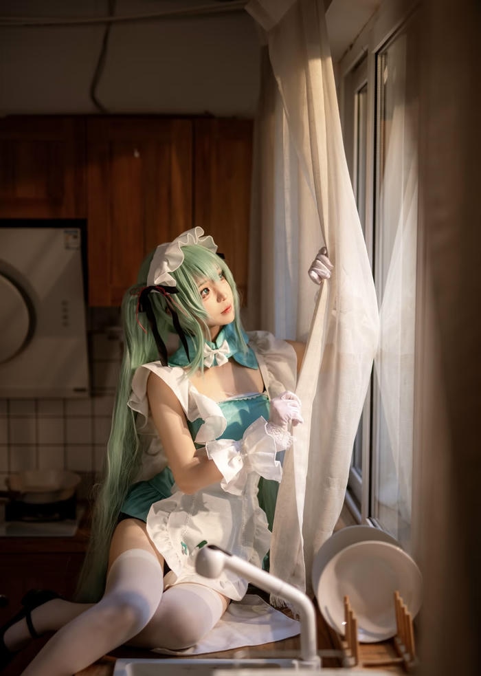 Hình cosplay maid cho cảm giác nhìn rất dễ chịu