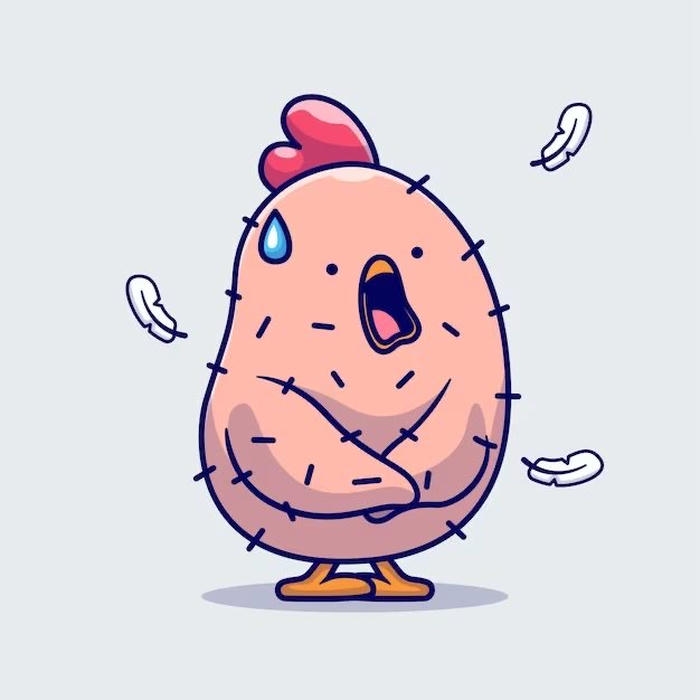 Hình gà chibi dùng cho sticker trang trí