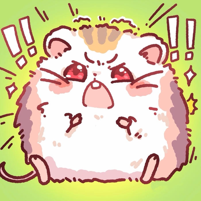 Hình hamster chibi có tạo hình gọn gàng