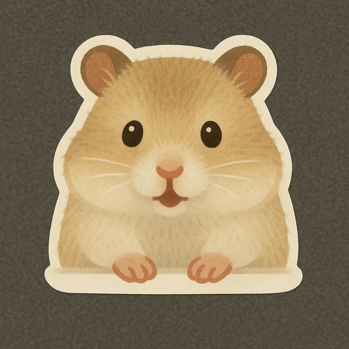 Hình hamster chibi mang nét dịu dàng