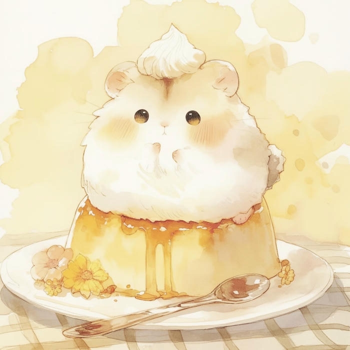 Hình hamster phong cách chibi hiền lành