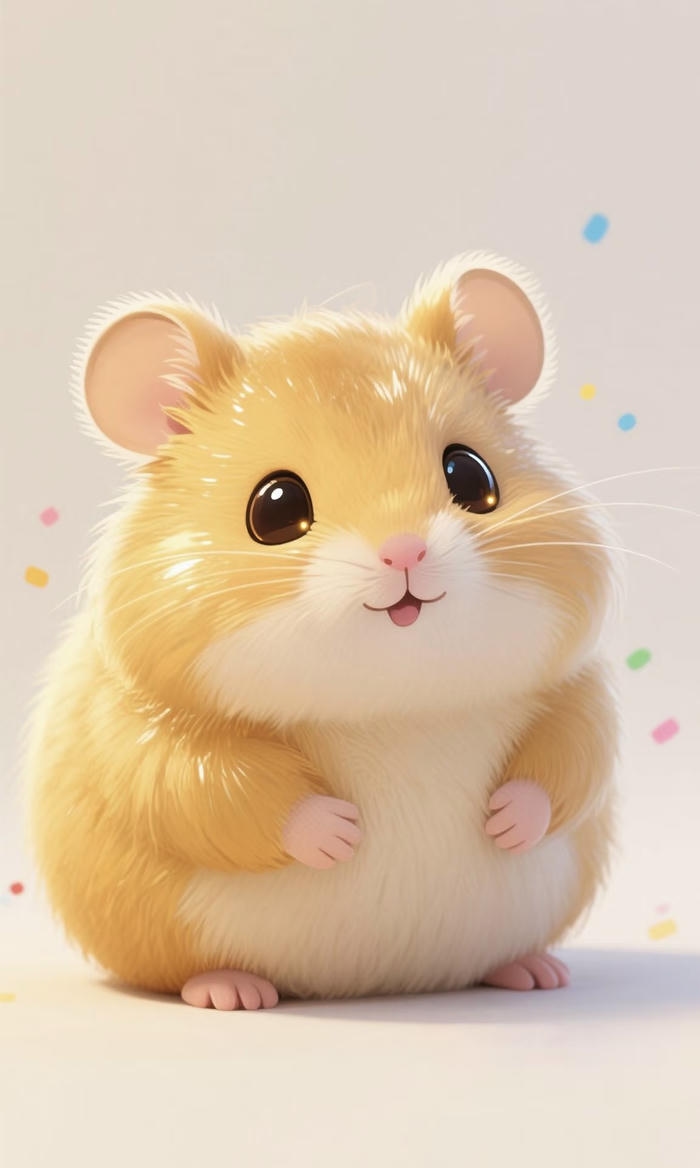 Hình hamster phong cách hoạt hình bầu bĩnh