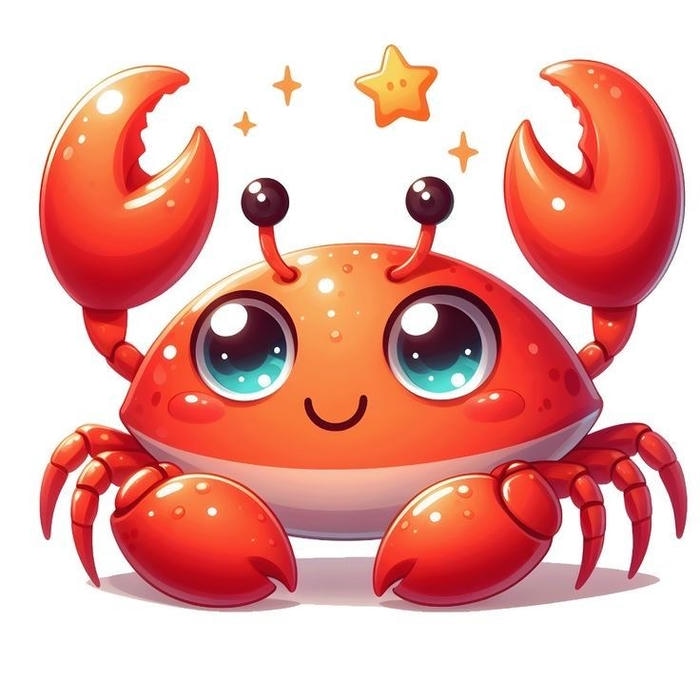 Một chú cua chibi nhìn giống đồ chơi