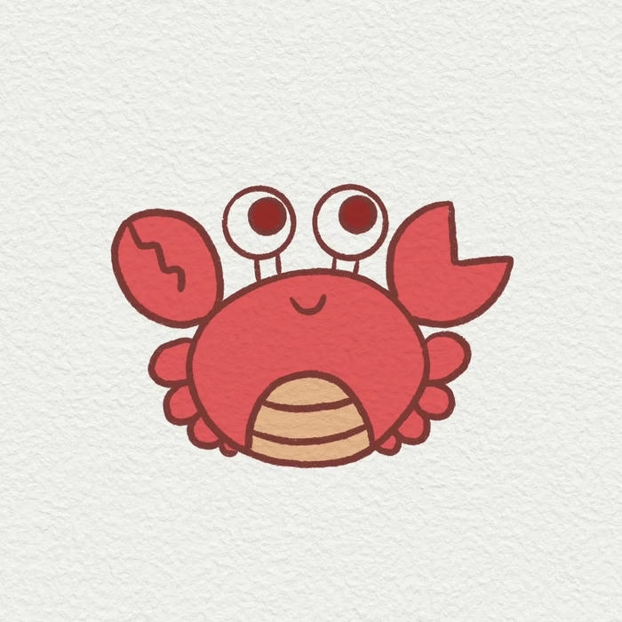 Một con cua chibi trông như đang bối rối