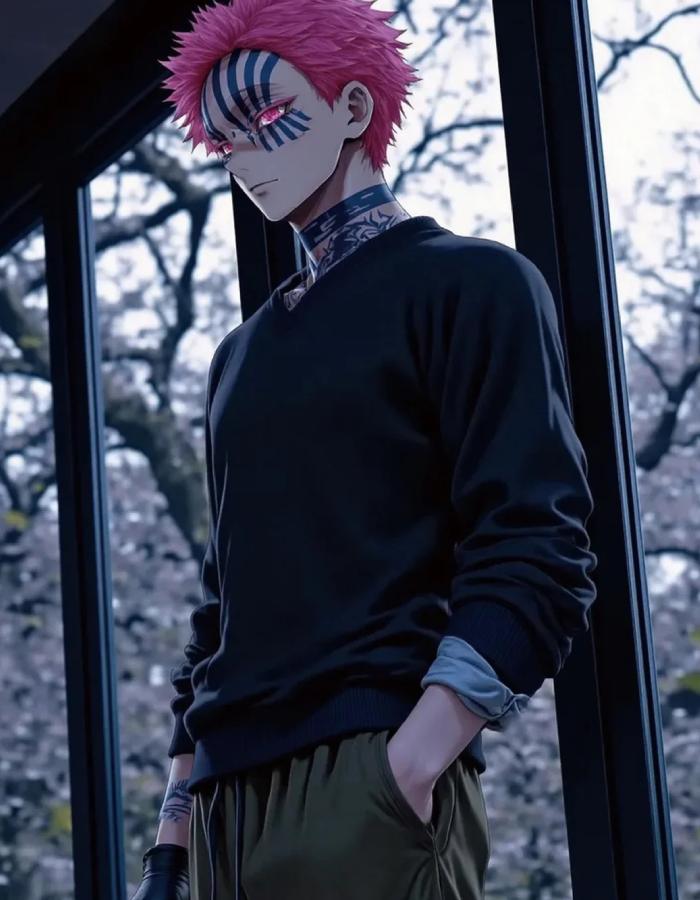 ảnh akaza hình ảnh chiến đấu căng thẳng