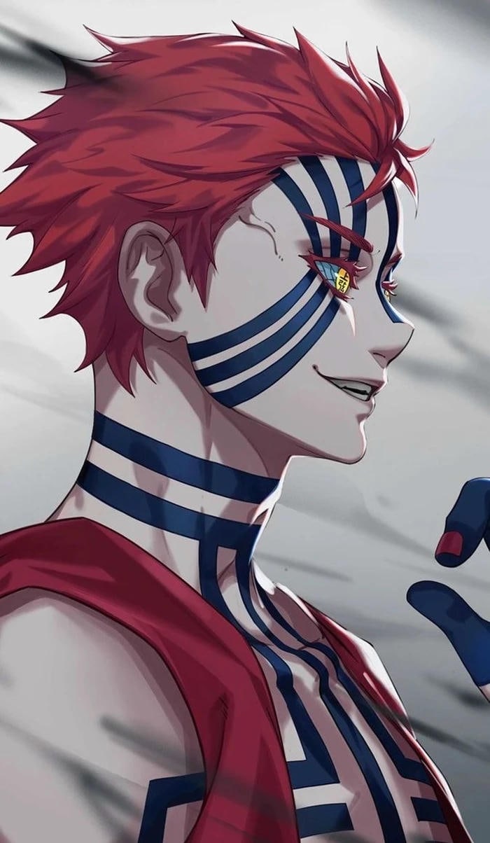 ảnh akaza tạo hình chiến đấu mạnh mẽ