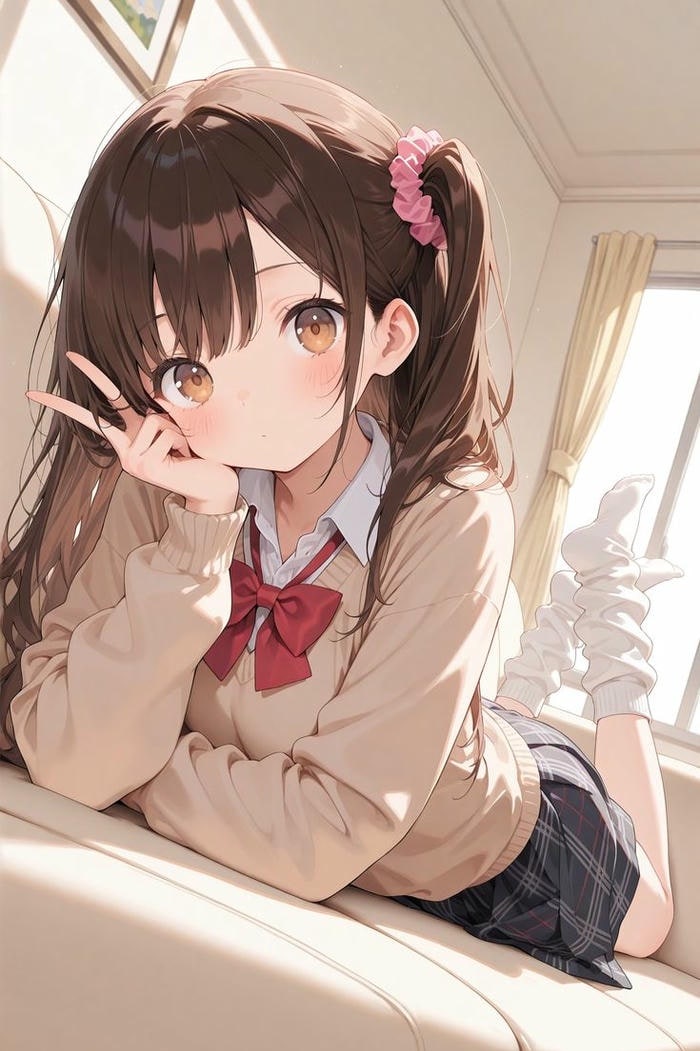 ảnh anime học sinh mặc đồng phục gọn gàng