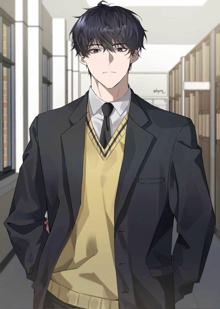 ảnh anime học sinh mang cặp sách