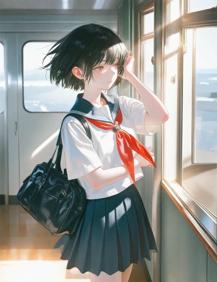 ảnh anime học sinh nét vẽ nhẹ nhàng