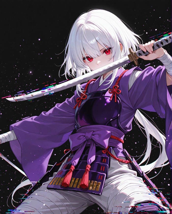 ảnh anime nữ cầm kiếm đường chém rõ