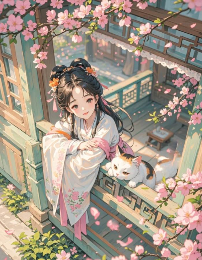 ảnh anime nữ cổ trang ánh mắt nhẹ nhàng