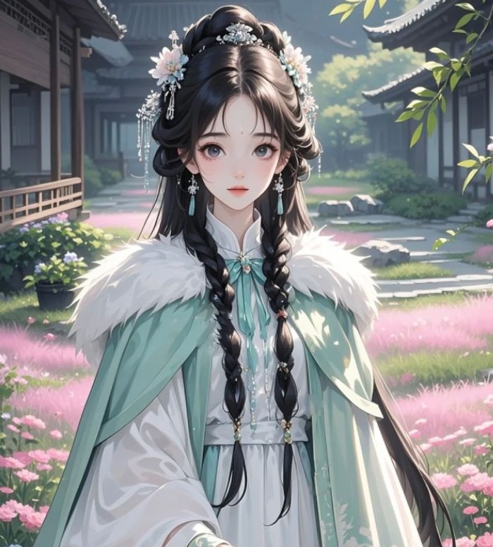 ảnh anime nữ cổ trang ánh nhìn sâu lắng