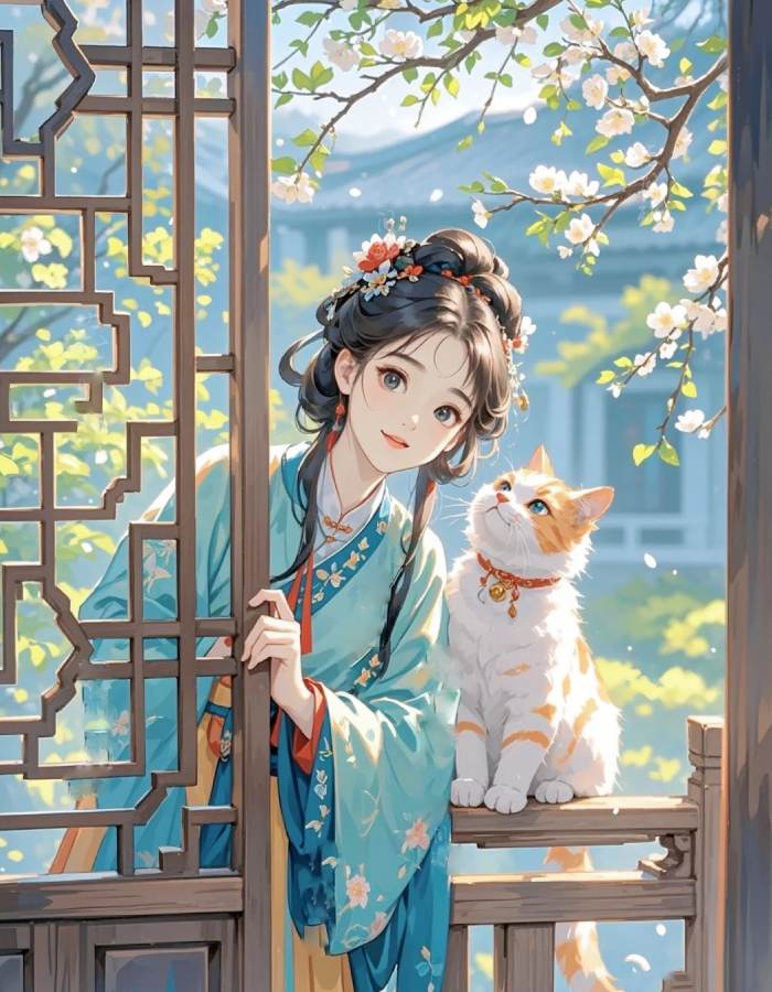 ảnh anime nữ cổ trang gương mặt thanh tú