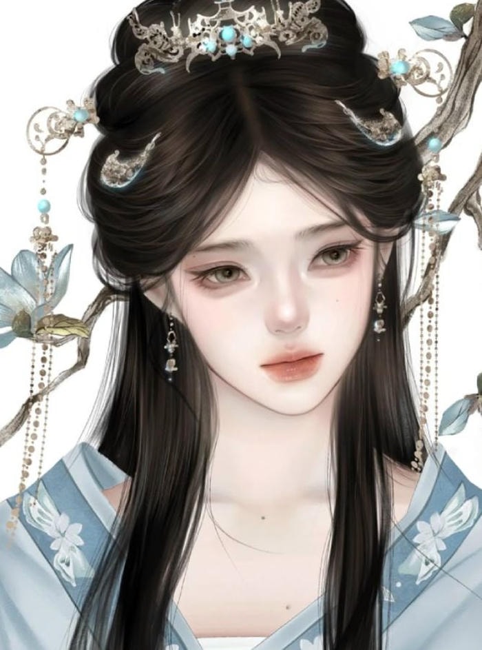 ảnh anime nữ cổ trang tạo hình dịu dàng