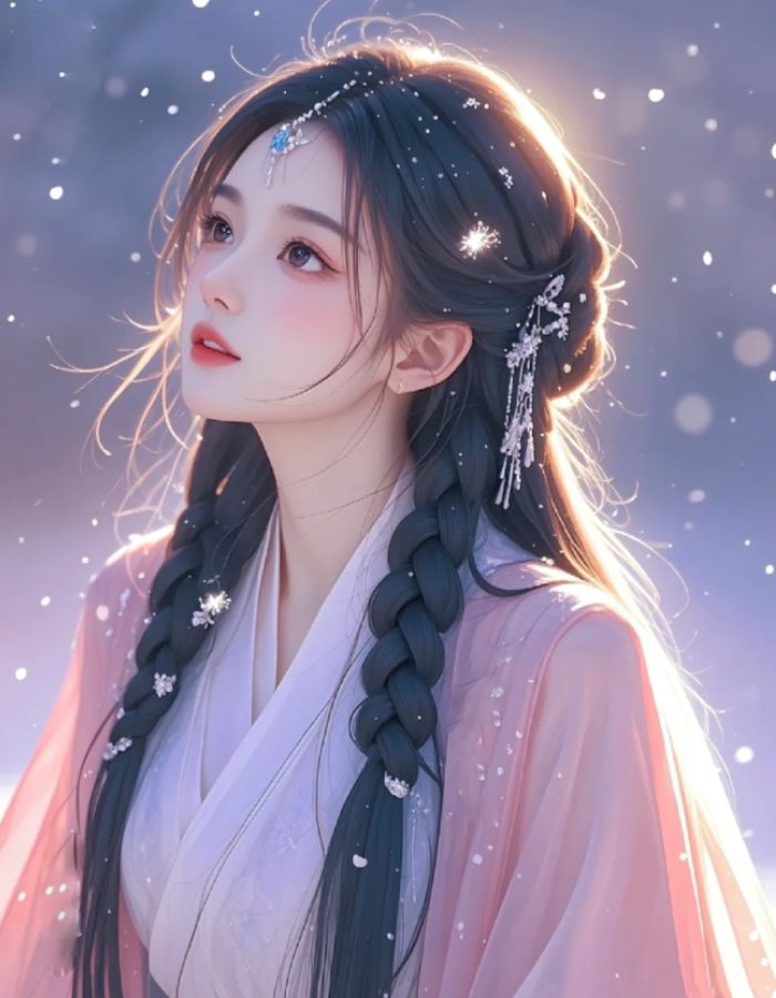 ảnh anime nữ cổ trang thần sắc trầm lắng