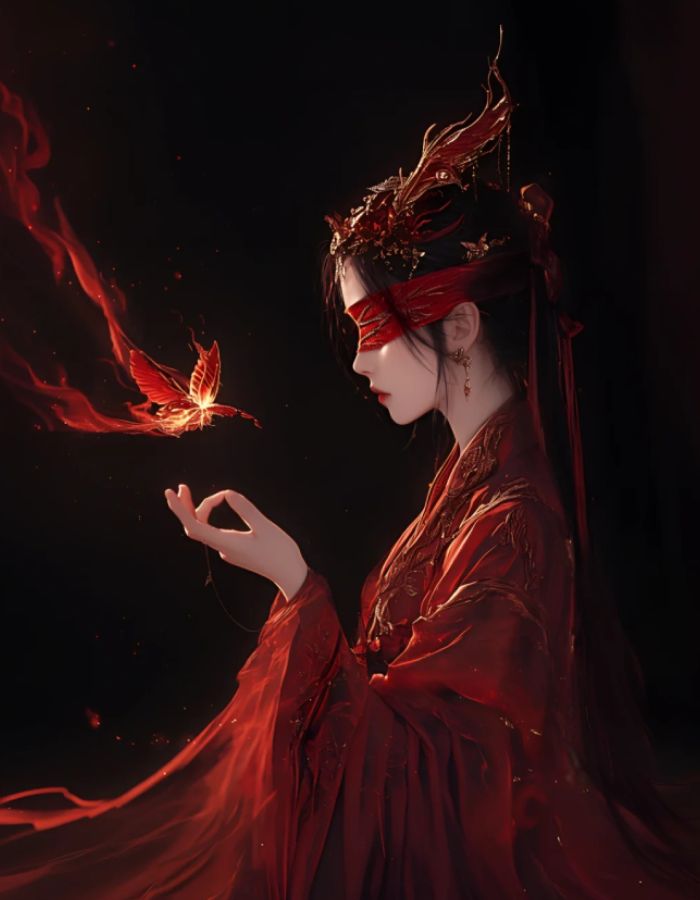 ảnh anime nữ cổ trang trang phục bay nhẹ