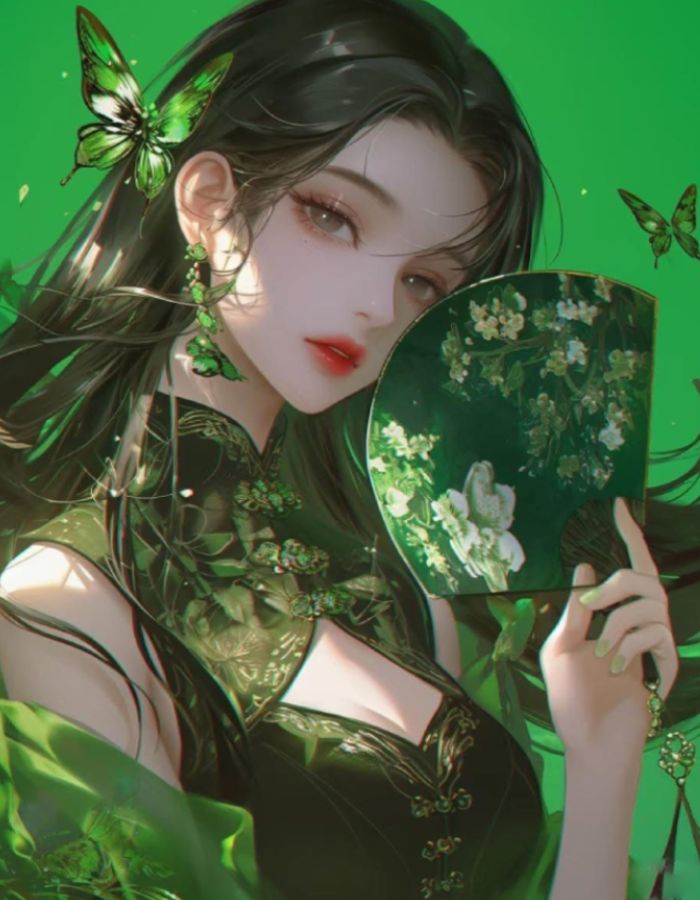 ảnh anime nữ cổ trang trang phục truyền thống đẹp