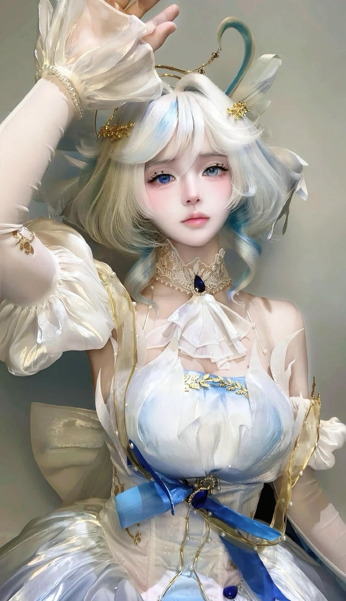 ảnh gái xinh cosplay nhân vật anime màu sắc hài hòa