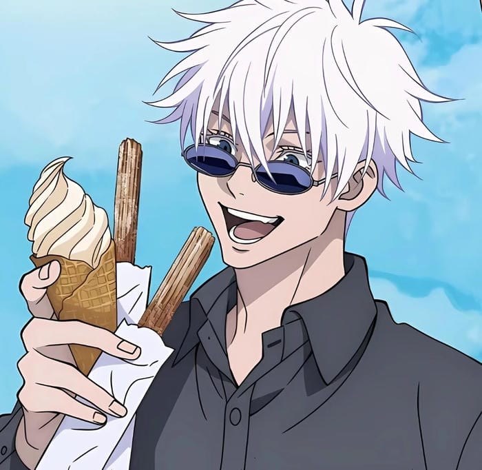 ảnh gojo satoru anime dáng đứng ung dung