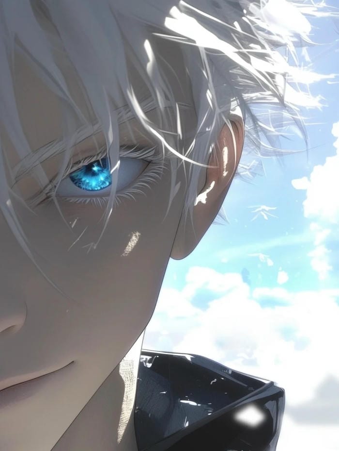 ảnh gojo satoru anime nụ cười quen thuộc