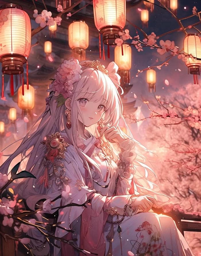 ảnh hình nền anime nữ nét đẹp thanh tao