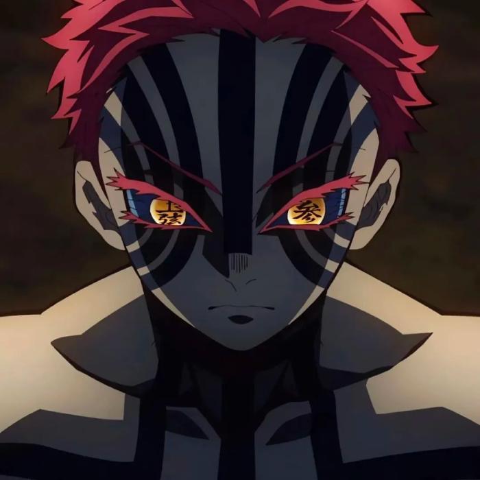 ánh mắt ảnh akaza đầy áp lực bá đạo