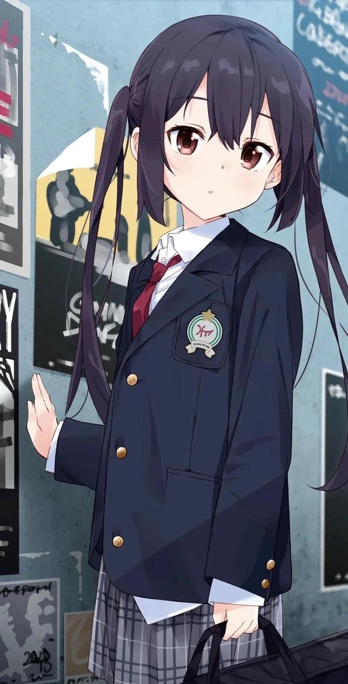 ánh mắt ngây thơ hình nền anime nữ