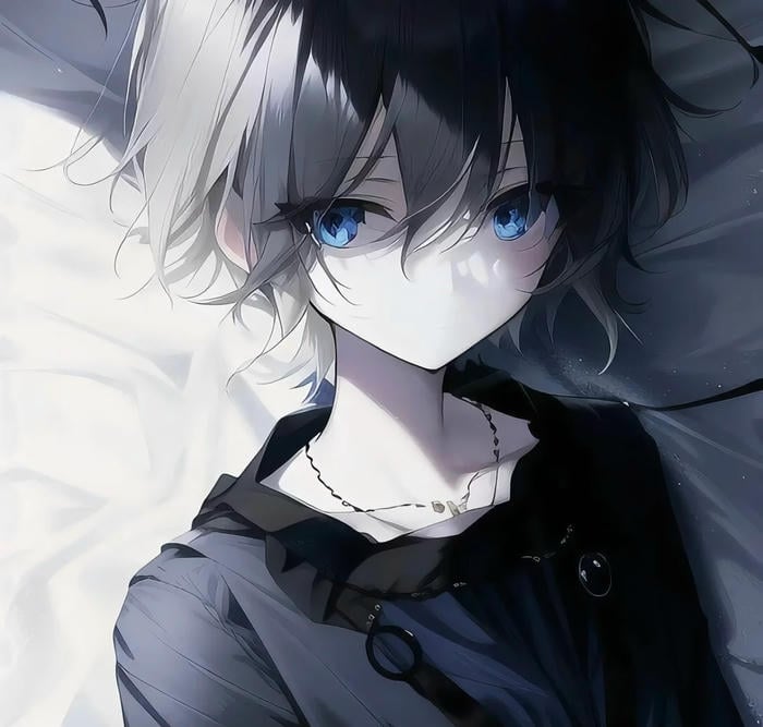 ánh mắt thể hiện ảnh anime nam buồn