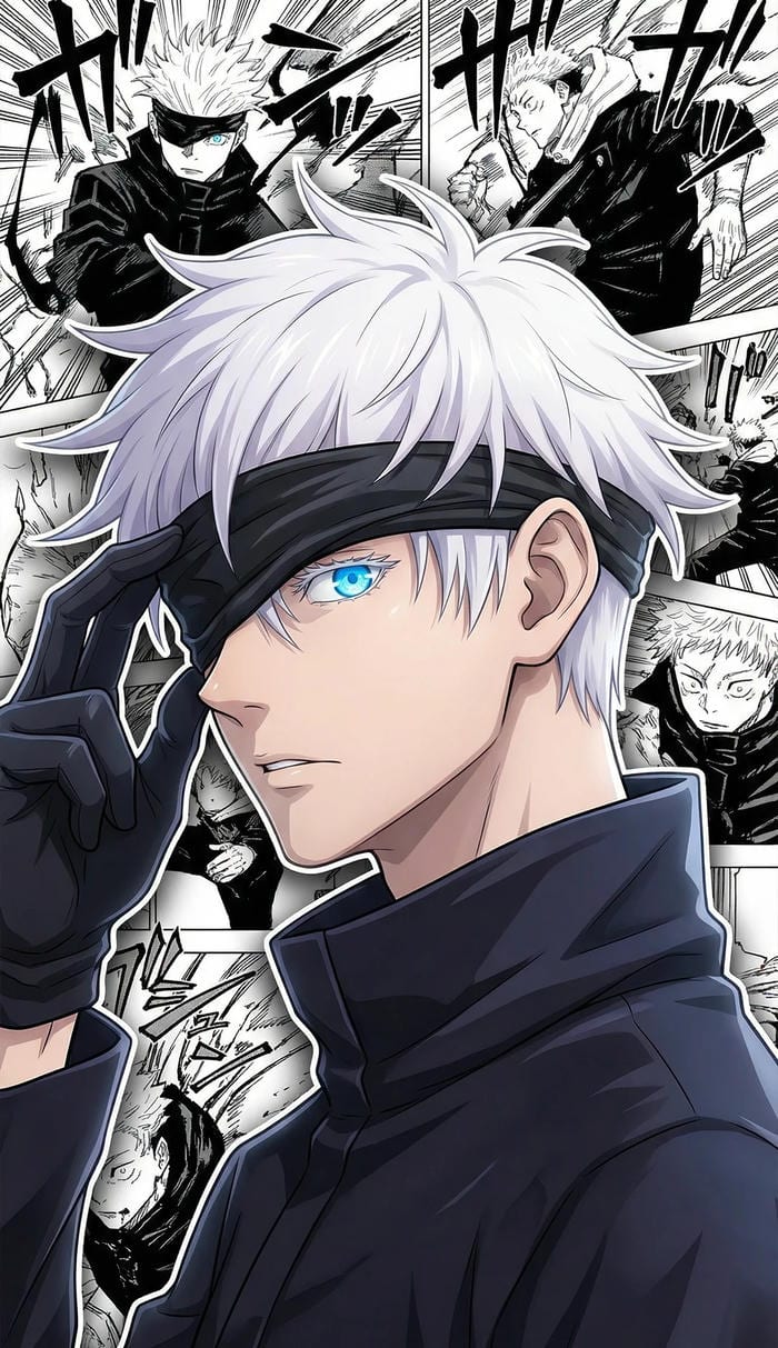 ánh mắt trong ảnh gojo satoru anime sắc