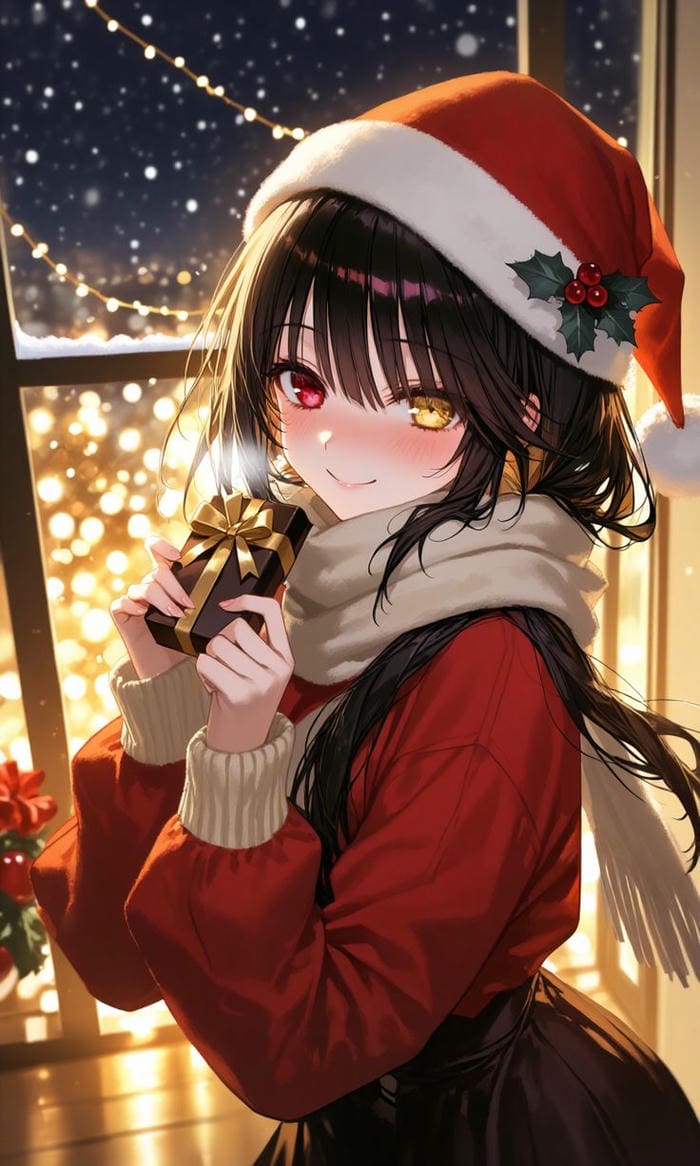 anime nữ nhân vật đêm giáng sinh