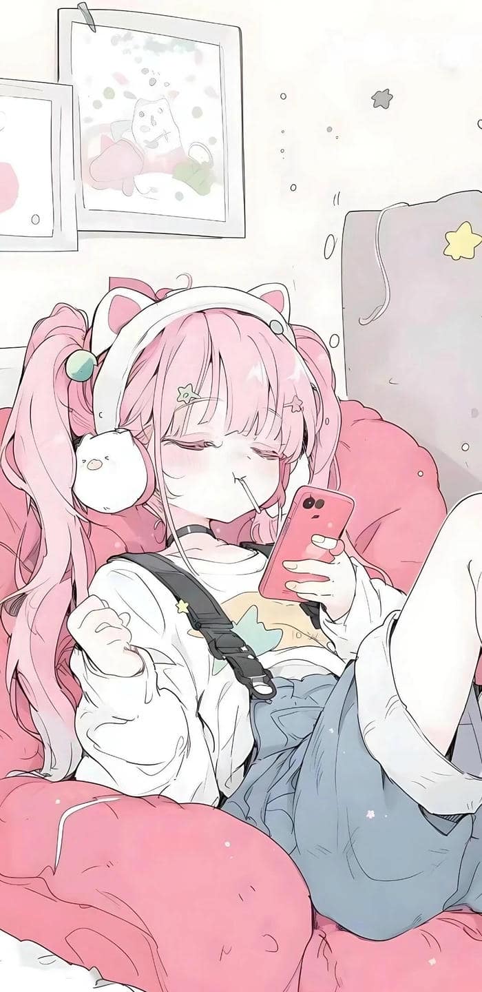 bé gái dễ thương hình nền anime nữ