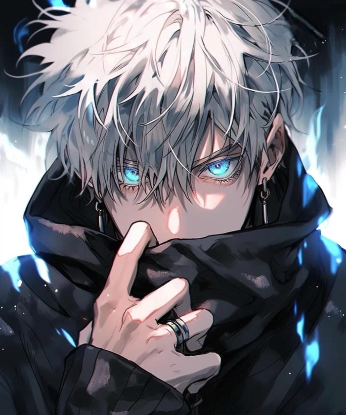 chú lực bao quanh ảnh gojo satoru anime