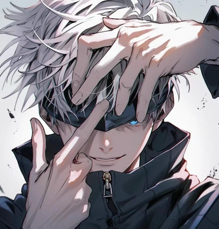 dáng đứng ung dung ảnh gojo satoru anime