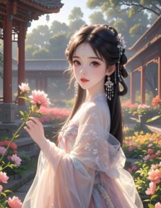 gương mặt nét đẹp ảnh anime nữ cổ trang