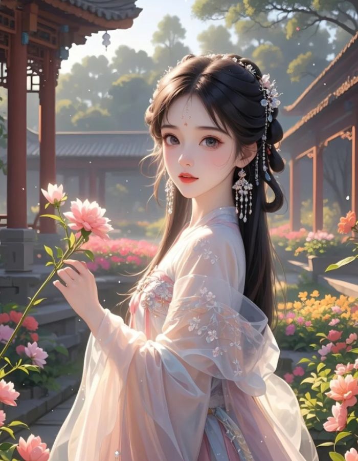 gương mặt nét đẹp ảnh anime nữ cổ trang