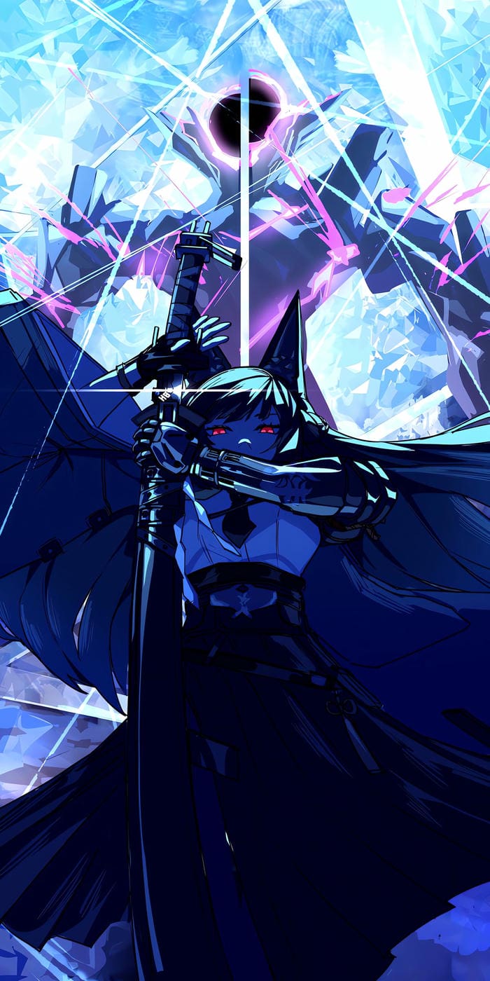 hình ảnh ảnh anime nữ cầm kiếm ngầu