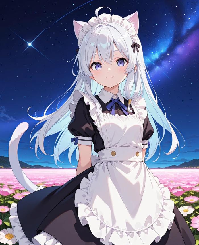 hình ảnh anime cute ánh nhìn ngây thơ