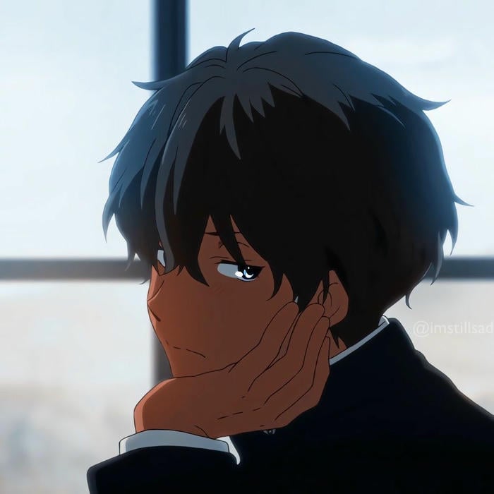 hình ảnh anime nam buồn không gian tĩnh lặng