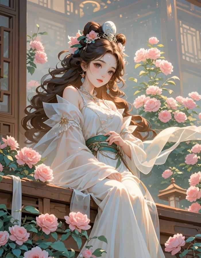 hình ảnh anime nữ cổ trang trang phục đẹp