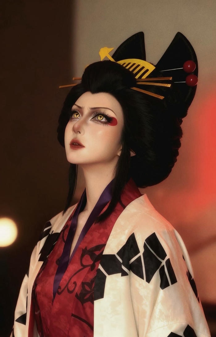 hình ảnh cosplay Daki hiệu ứng ánh sáng